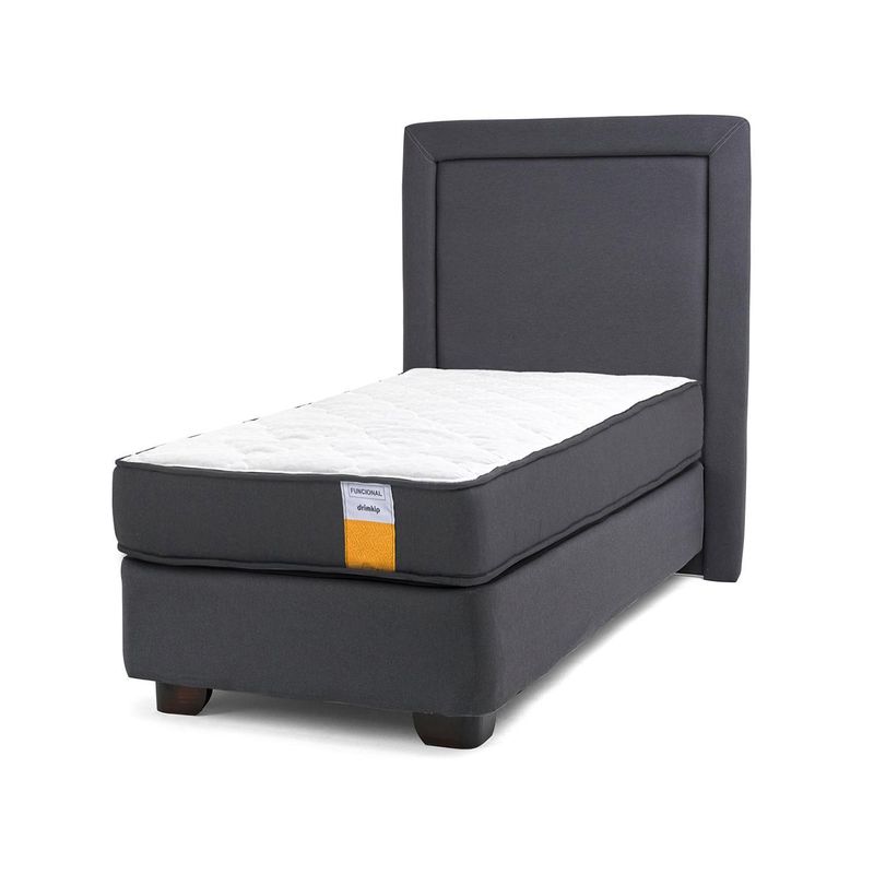 DRIMKIP - Cama Americana funcional 1.5 p plus + respaldo