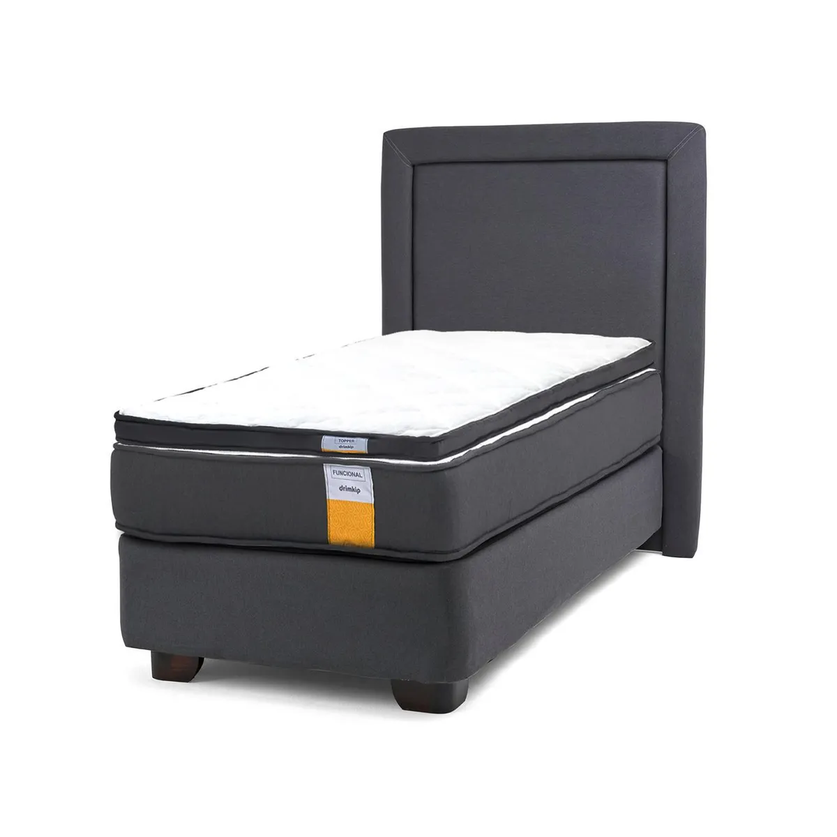 DRIMKIP - Cama Americana Funcional 1 Pl + Topper