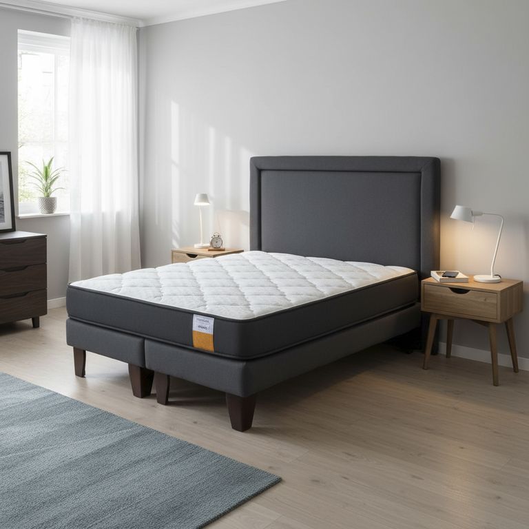 Cama Europea Funcional 2 Pl Plus + Respaldo
