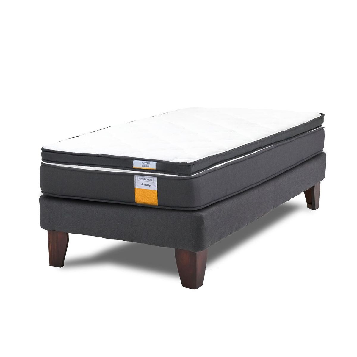 DRIMKIP - Cama Europea Funcional 1.5 Pl Plus + Topper