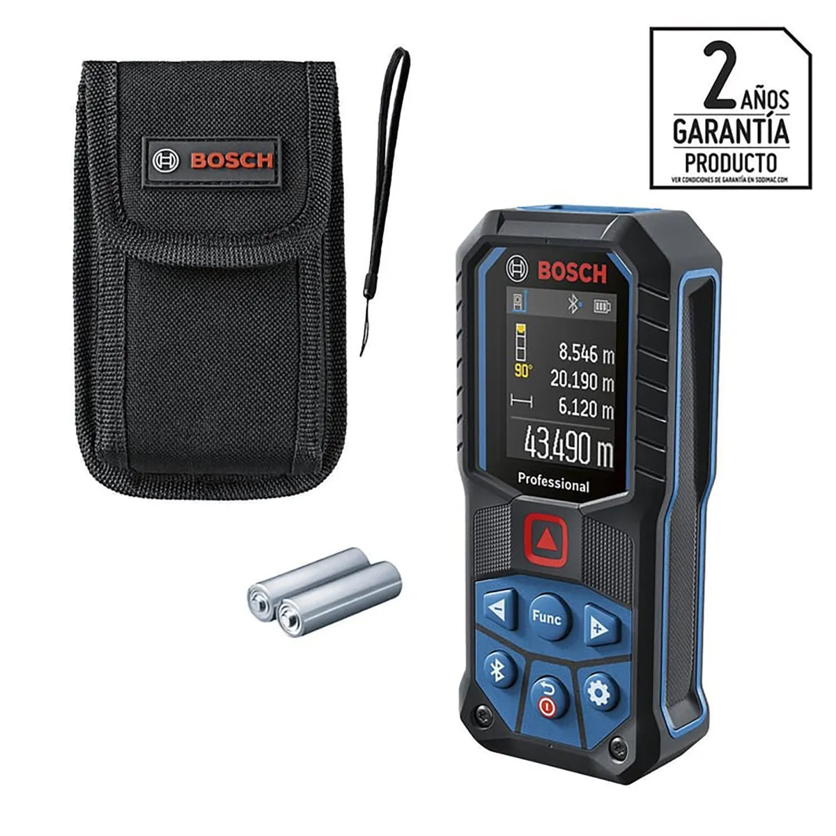 BOSCH - Medidor de Distancia Láser GLM 50-27 C con Alcance de Hasta 50 m