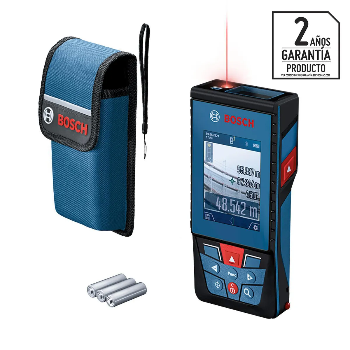 BOSCH - Medidor láser Bosch GLM 100-25 C alcance 100 metros, con Bluetooth