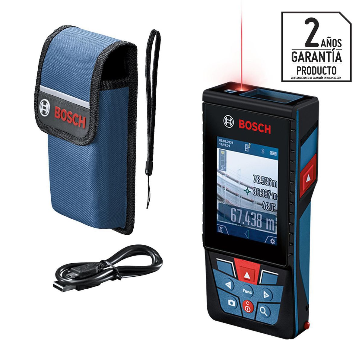 BOSCH - Medidor láser Bosch GLM 150-27 C alcance 150 metros, con Bluetooth