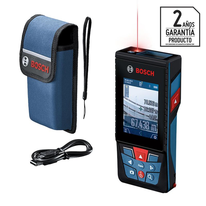 BOSCH - Medidor de Distancia Láser GLM 150-27 C con Alcance de Hasta 150 m
