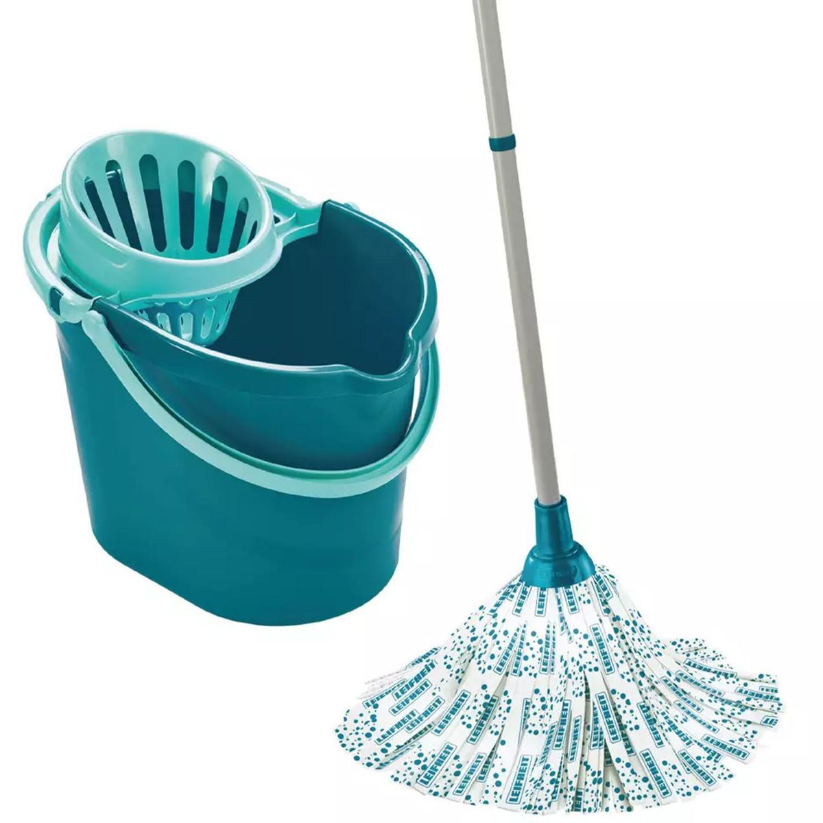 LEIFHEIT - Set Mopa Redonda Leifheit con Balde y Escurridor Integrado