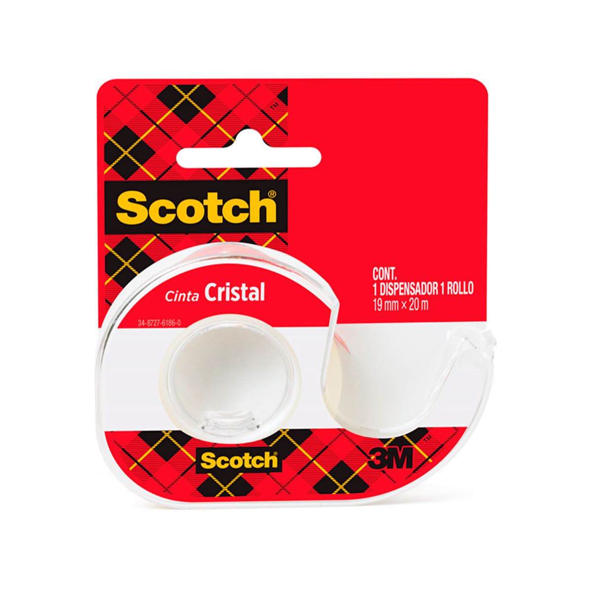 SCOTCH - Cinta Cristal 19 mm x 20 m con Dispensador Scotch
