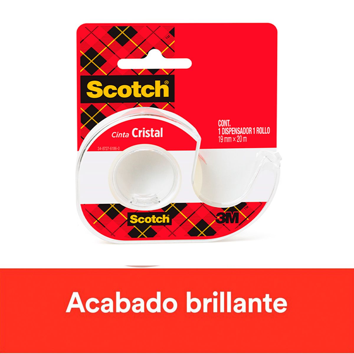 SCOTCH - Cinta Cristal 19 mm x 20 m con Dispensador Scotch