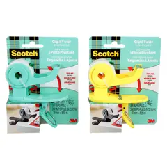 SCOTCH - Dispensador Clip&Twist Cinta Mágica 19 mm x 8.89 m Colores Surtidos