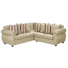 INNOVAMUEBLES - Sofá Seccional 5 cuerpos Violeta 216x86x81 cm Beige