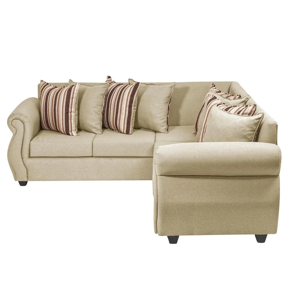 INTERMUEBLES - Sofá Seccional 5 cuerpos Violeta 216x86x81 cm Beige