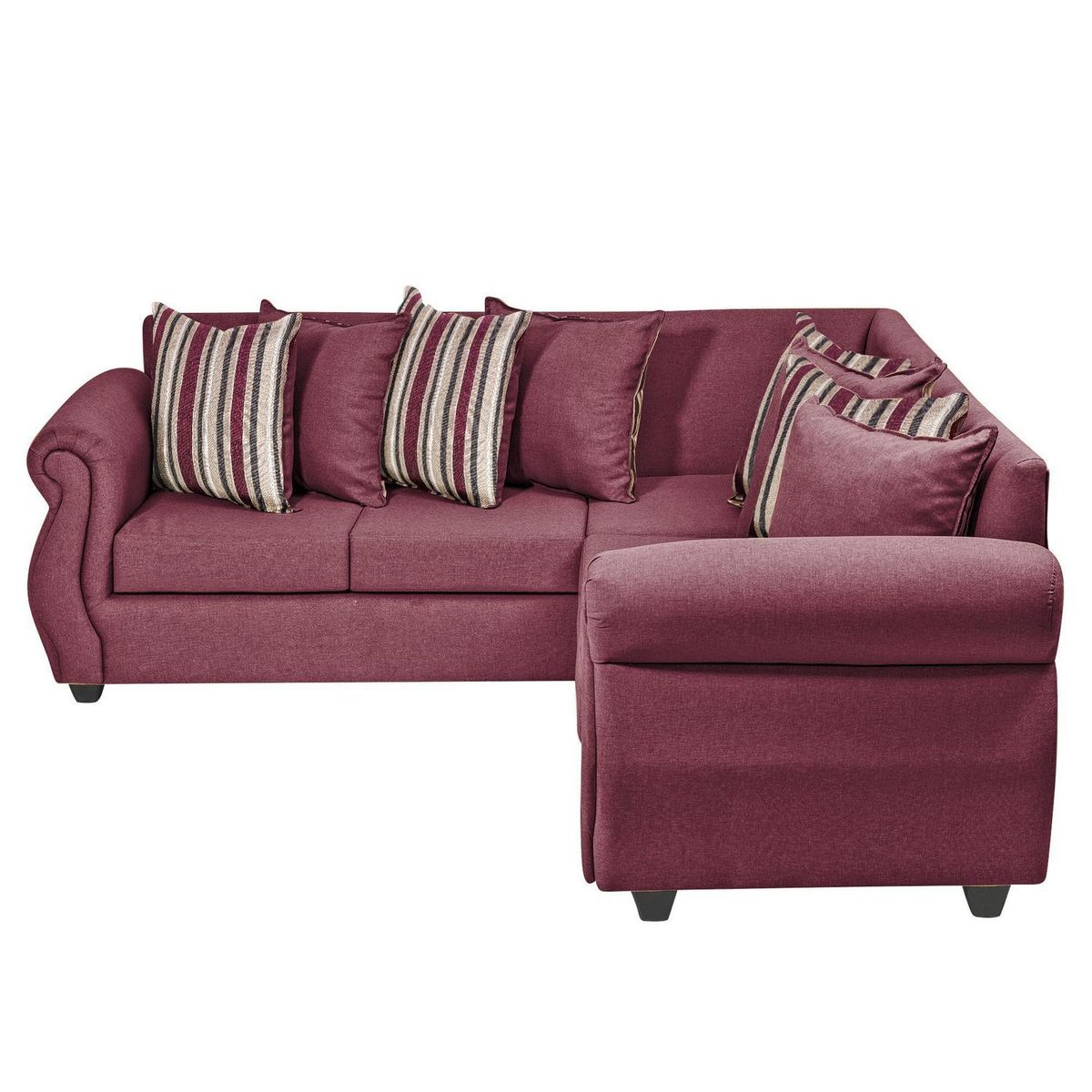 INTERMUEBLES - Sofá Seccional 5 cuerpos Violeta 216x86x81 cm Rojo