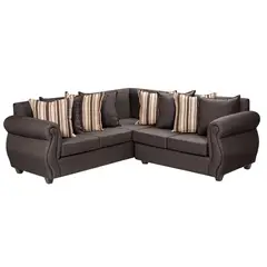 INTERMUEBLES - Sofá Seccional 5 cuerpos Violeta 216x86x81 cm Chocolate