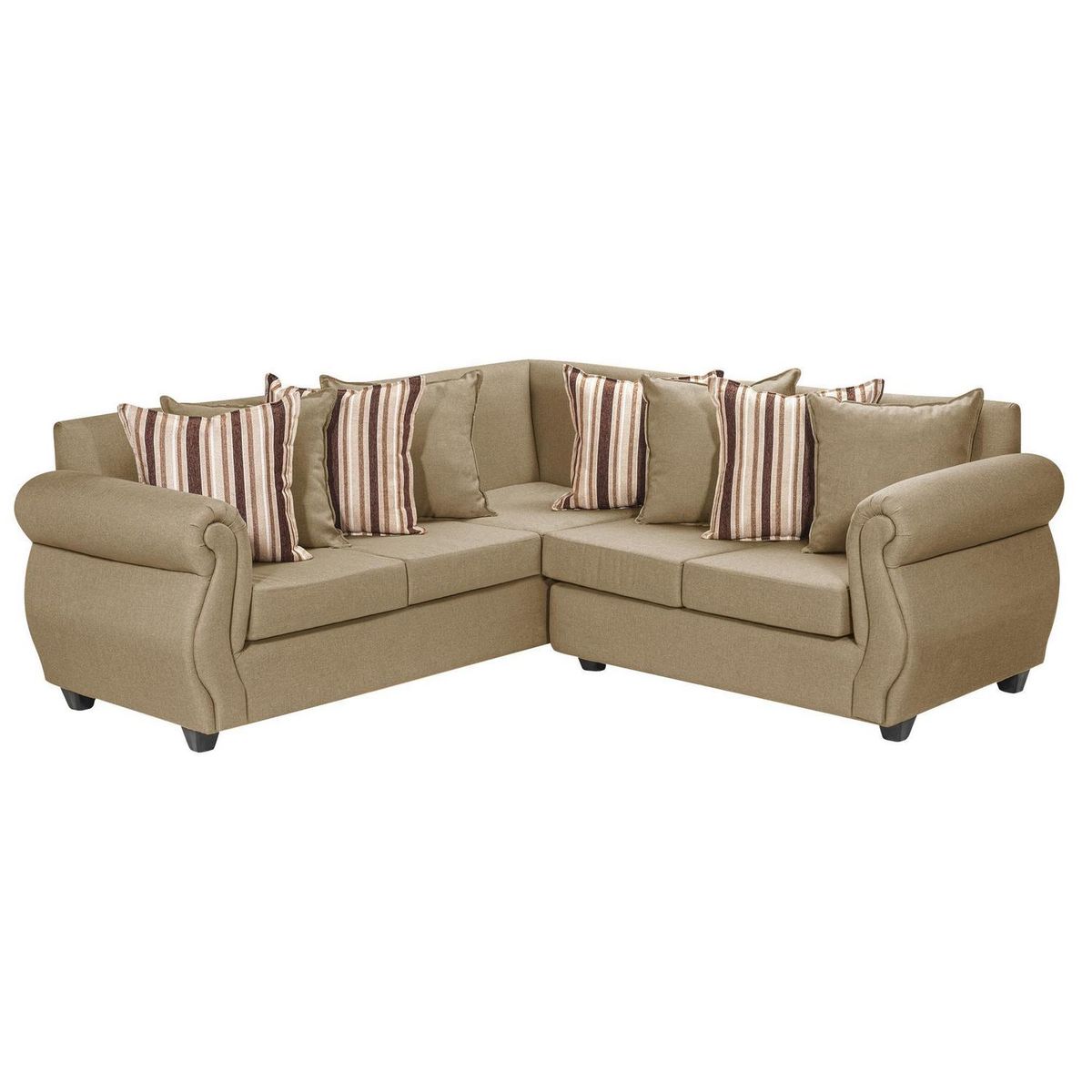 INTERMUEBLES - Sofá Seccional 5 cuerpos Violeta 216x86x81 cm Café Claro