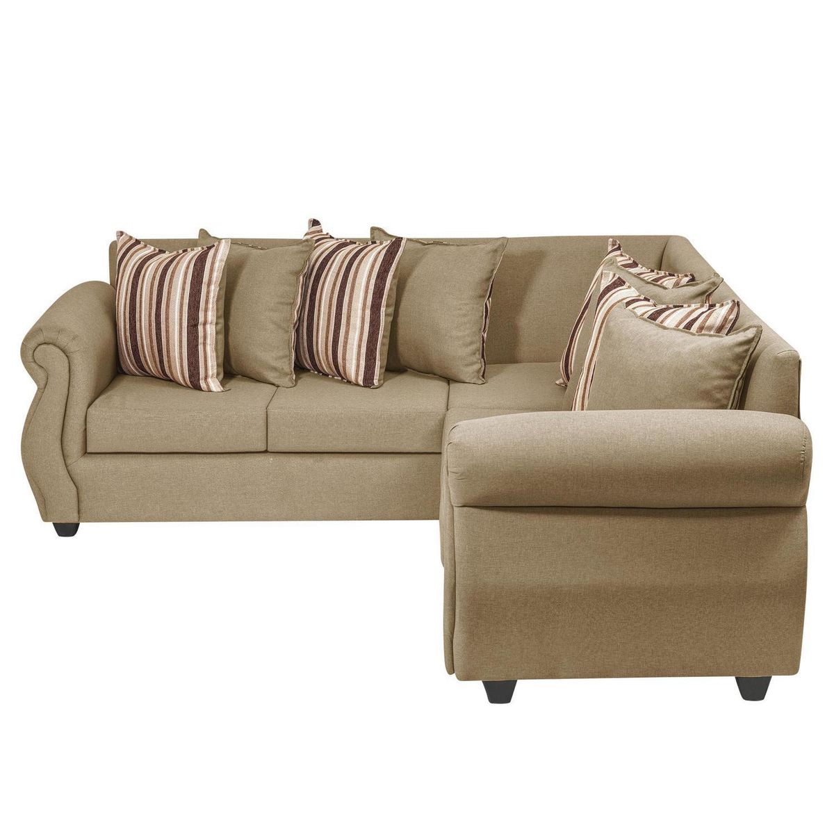 INTERMUEBLES - Sofá Seccional 5 cuerpos Violeta 216x86x81 cm Café Claro