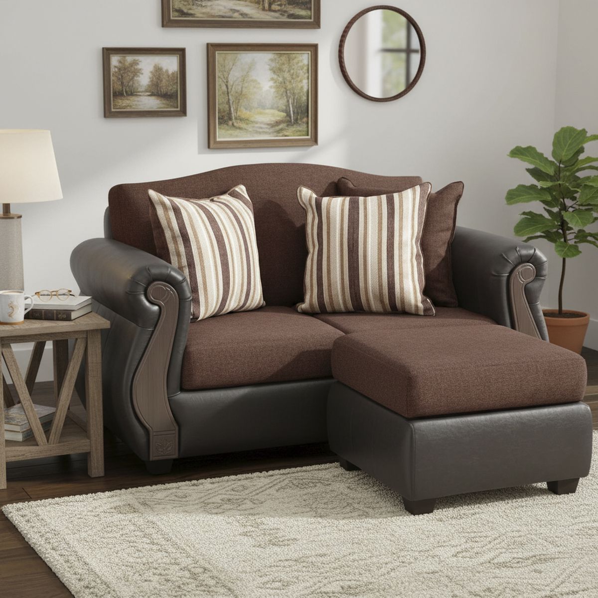 INTERMUEBLES - Sofá Modular 3 cuerpos New Bugambilia 150x93x83 cm Café