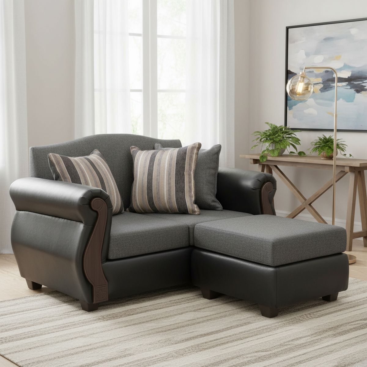 INTERMUEBLES - Sofá Modular 3 cuerpos New Bugambilia 150x93x83 cm Gris