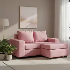 INTERMUEBLES - Sofá Modular 3 cuerpos Kahlo 167x86x80 cm Rosado