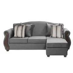 INNOVAMUEBLES - Sofá Modular 4 cuerpos New Bugambilia 210x93x83 cm Gris Claro