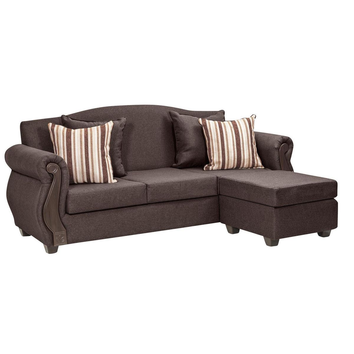 INTERMUEBLES - Sofá Modular 4 cuerpos New Bugambilia 210x93x83 cm Café