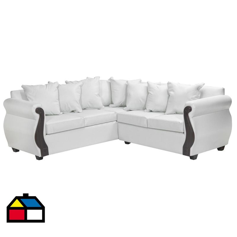 INNOVAMUEBLES - Sofá Seccional 5 cuerpos New Bugambilia 216x86x81 cm Blanco