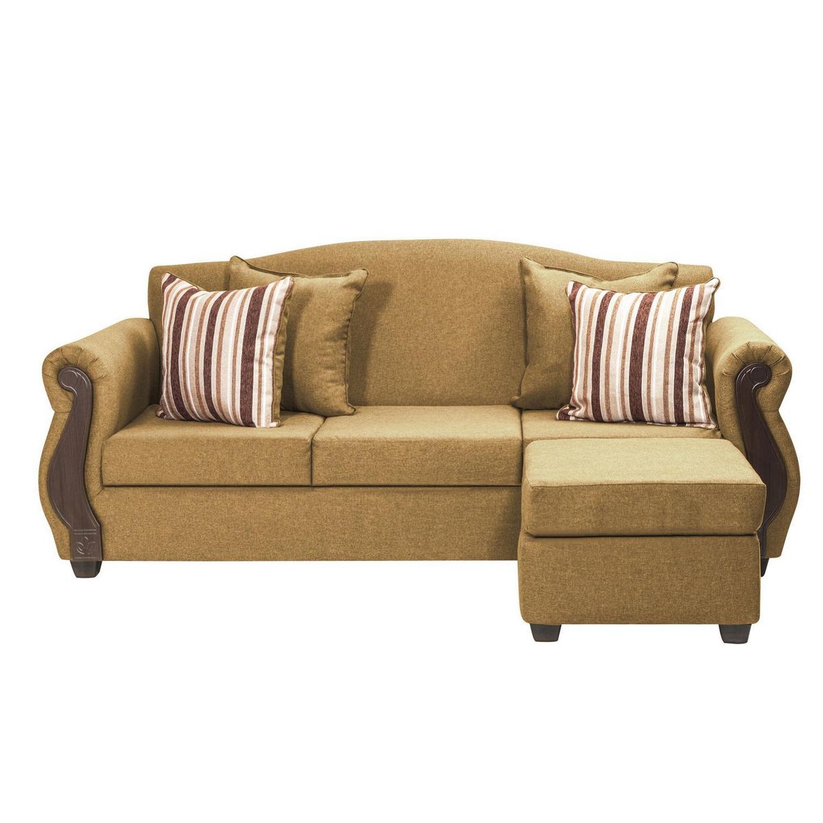 INTERMUEBLES - Sofá Modular 4 cuerpos New Bugambilia 210x93x83 cm Oro