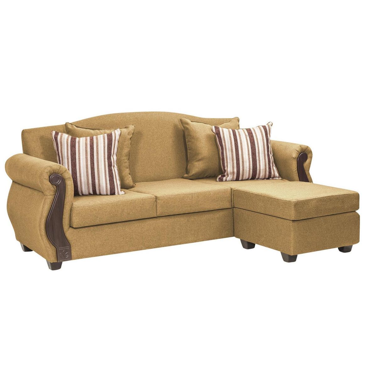 INTERMUEBLES - Sofá Modular 4 cuerpos New Bugambilia 210x93x83 cm Oro