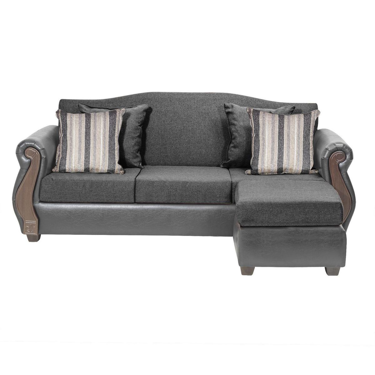 INTERMUEBLES - Sofá Modular 4 cuerpos New Bugambilia 210x93x83 cm Gris