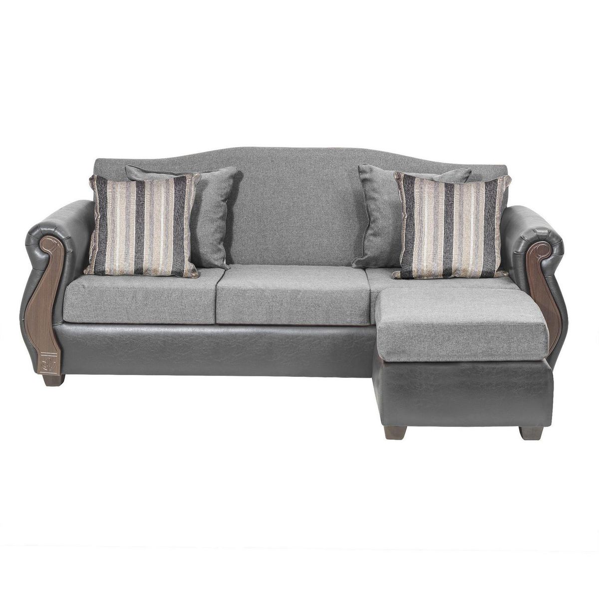 INTERMUEBLES - Sofá Modular 4 cuerpos New Bugambilia 210x93x83 cm Gris Claro