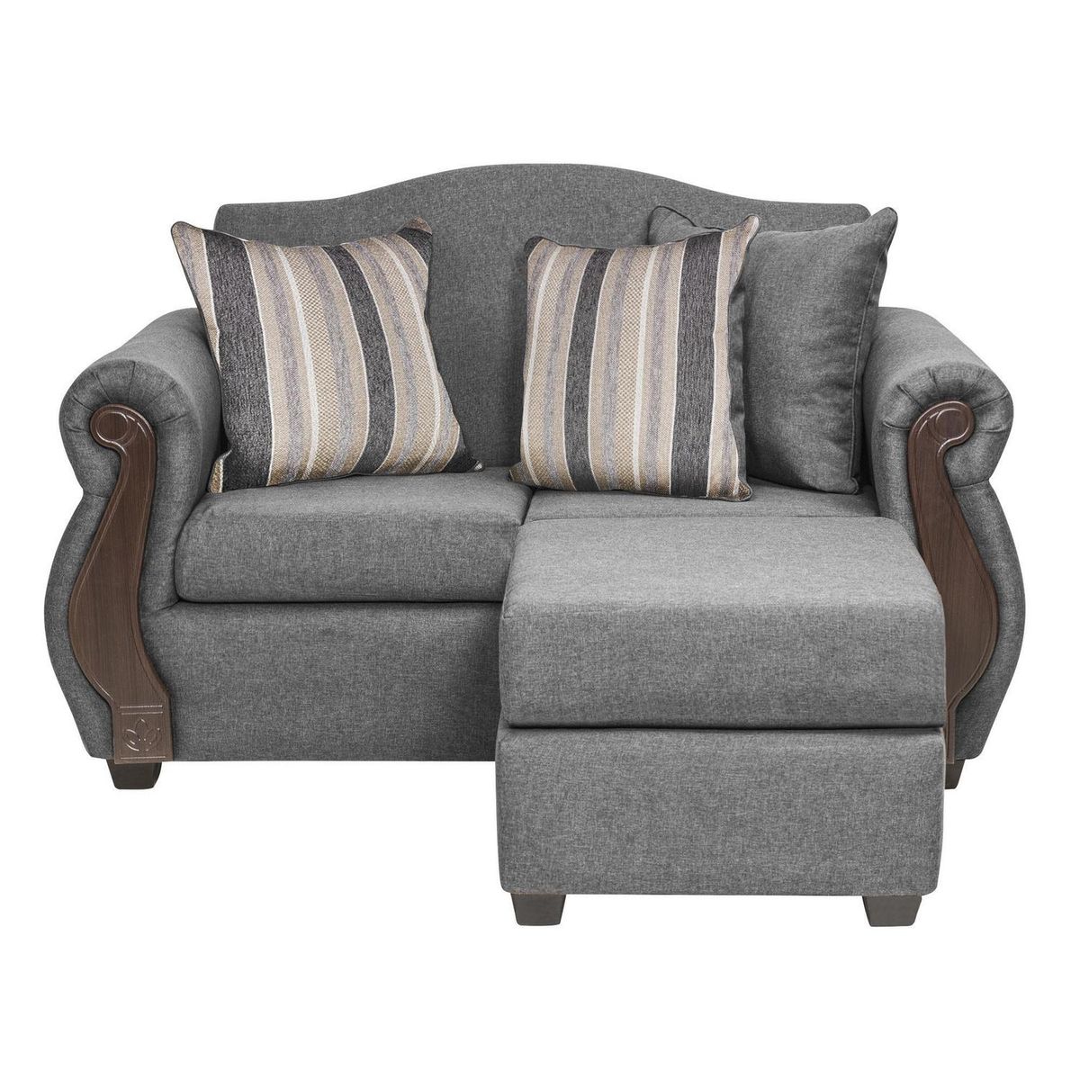 INTERMUEBLES - Sofá Modular 3 cuerpos New Bugambilia 150x93x83 cm Gris Claro