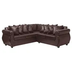 INTERMUEBLES - Sofá Seccional 5 cuerpos Violeta 216x86x81 cm Caoba