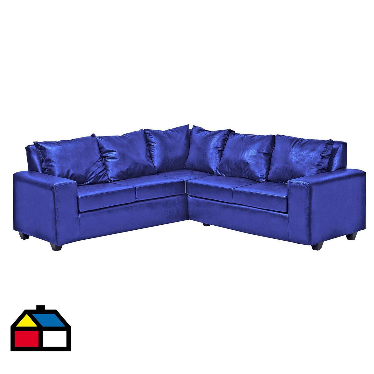 INTERMUEBLES - Sofá Seccional 5 cuerpos Kahlo 220x84x80 cm Azul