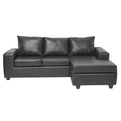 INTERMUEBLES - Sofá Modular 4 cuerpos Kahlo 225x86x80 cm Negro
