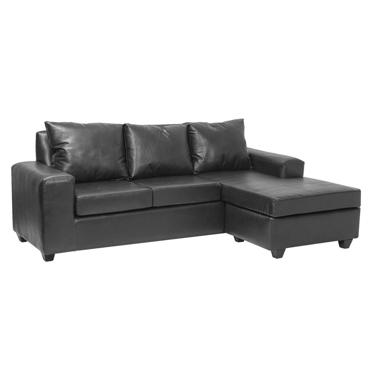 INTERMUEBLES - Sofá Modular 4 cuerpos Kahlo 225x86x80 cm Negro