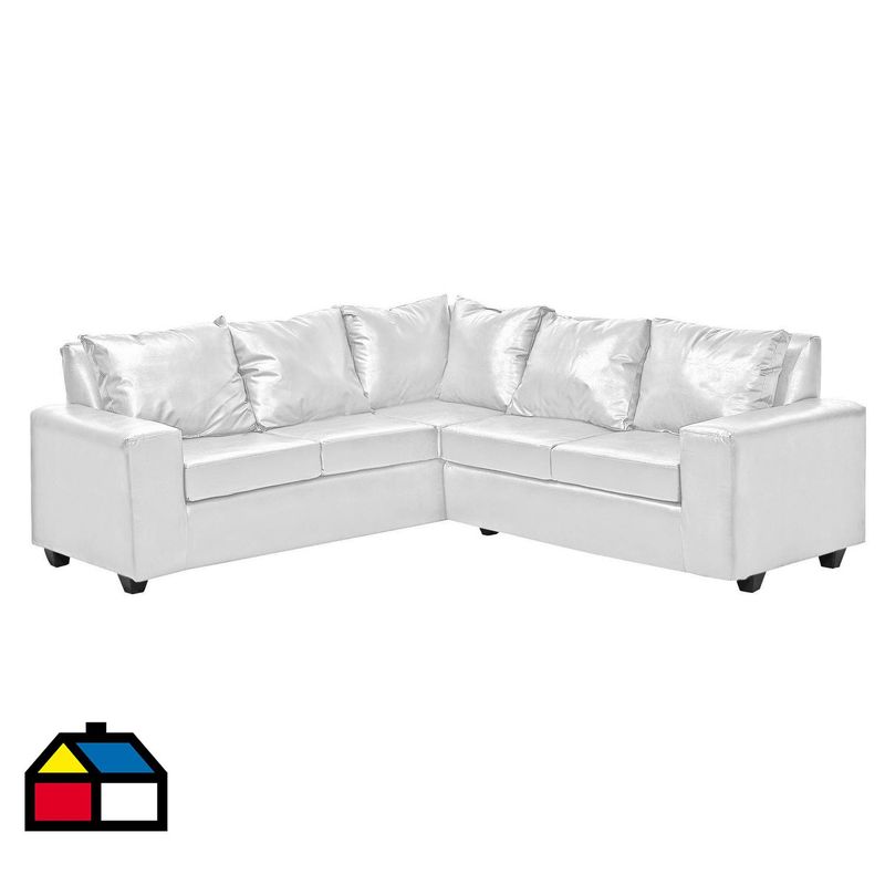 INNOVAMUEBLES - Sofá Seccional 5 cuerpos Kahlo 220x84x80 cm Blanco