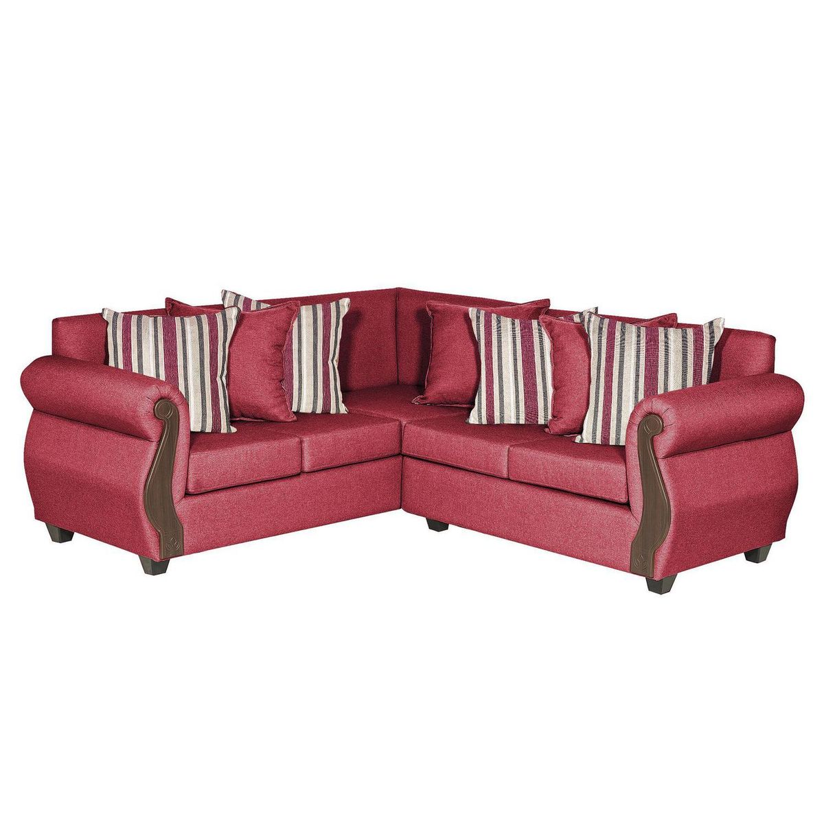 INTERMUEBLES - Sofá Seccional 5 cuerpos New Bugambilia 216x86x81 cm Burdeo