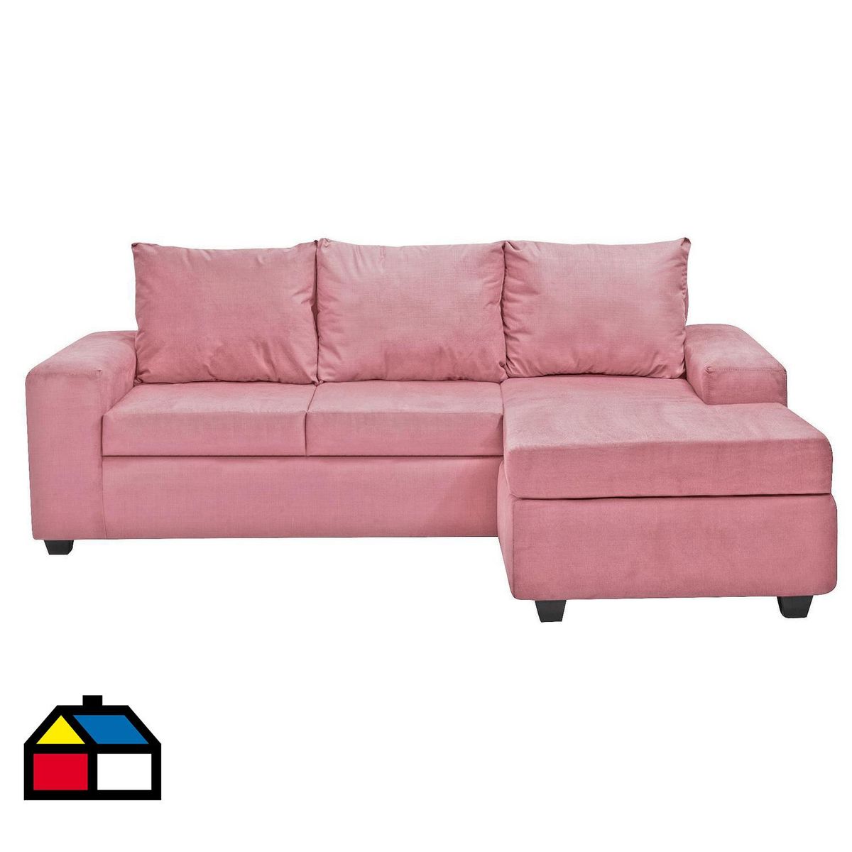 INTERMUEBLES - Sofá Modular 4 cuerpos Kahlo 225x86x80 cm Rosado