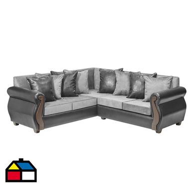 Seccional New Bugambilia 3.2 felpa gris / pu negro