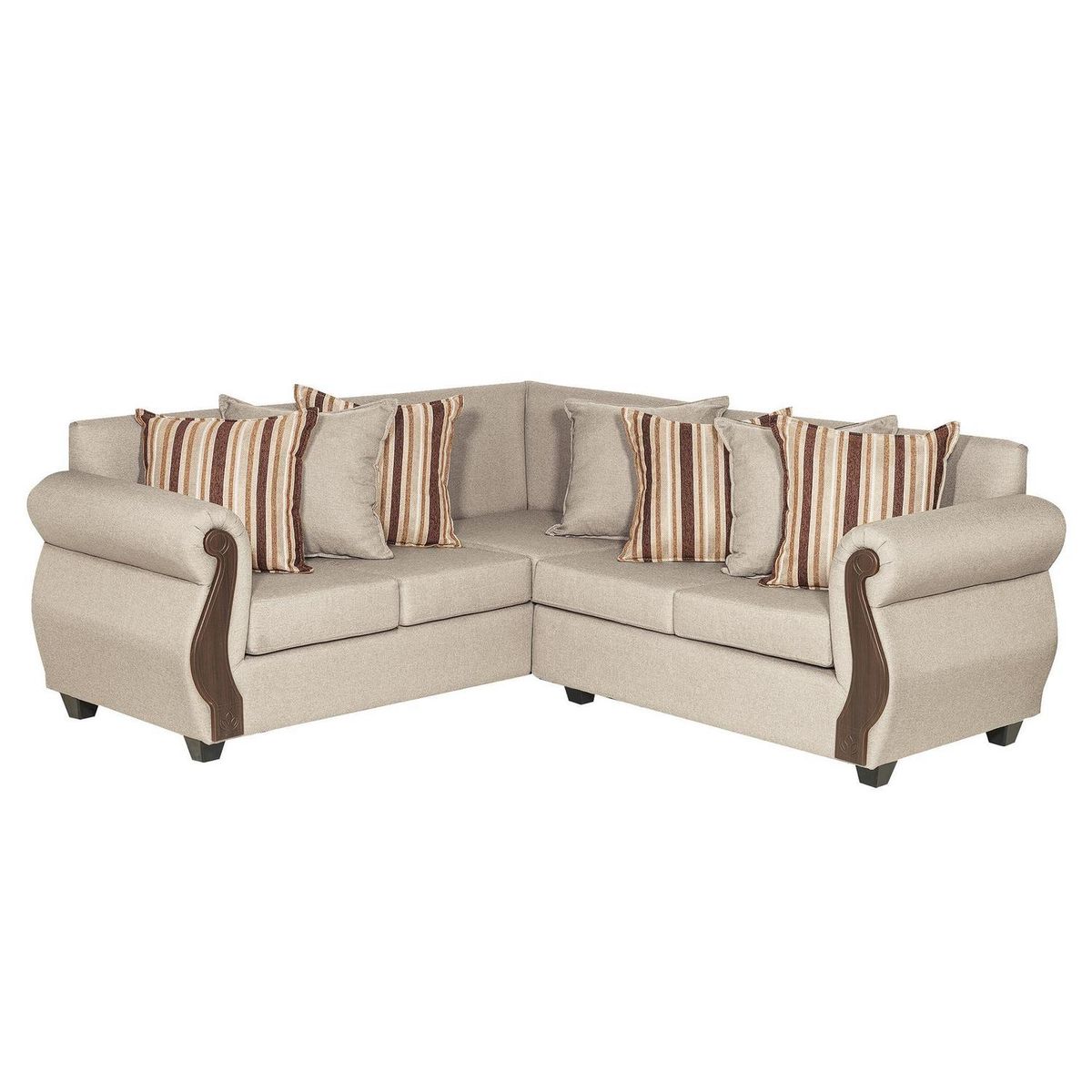 INTERMUEBLES - Sofá Seccional 5 cuerpos New Bugambilia 216x86x81 cm Beige