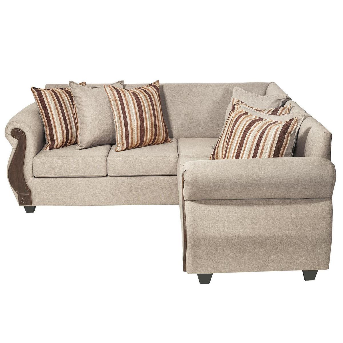 INTERMUEBLES - Sofá Seccional 5 cuerpos New Bugambilia 216x86x81 cm Beige