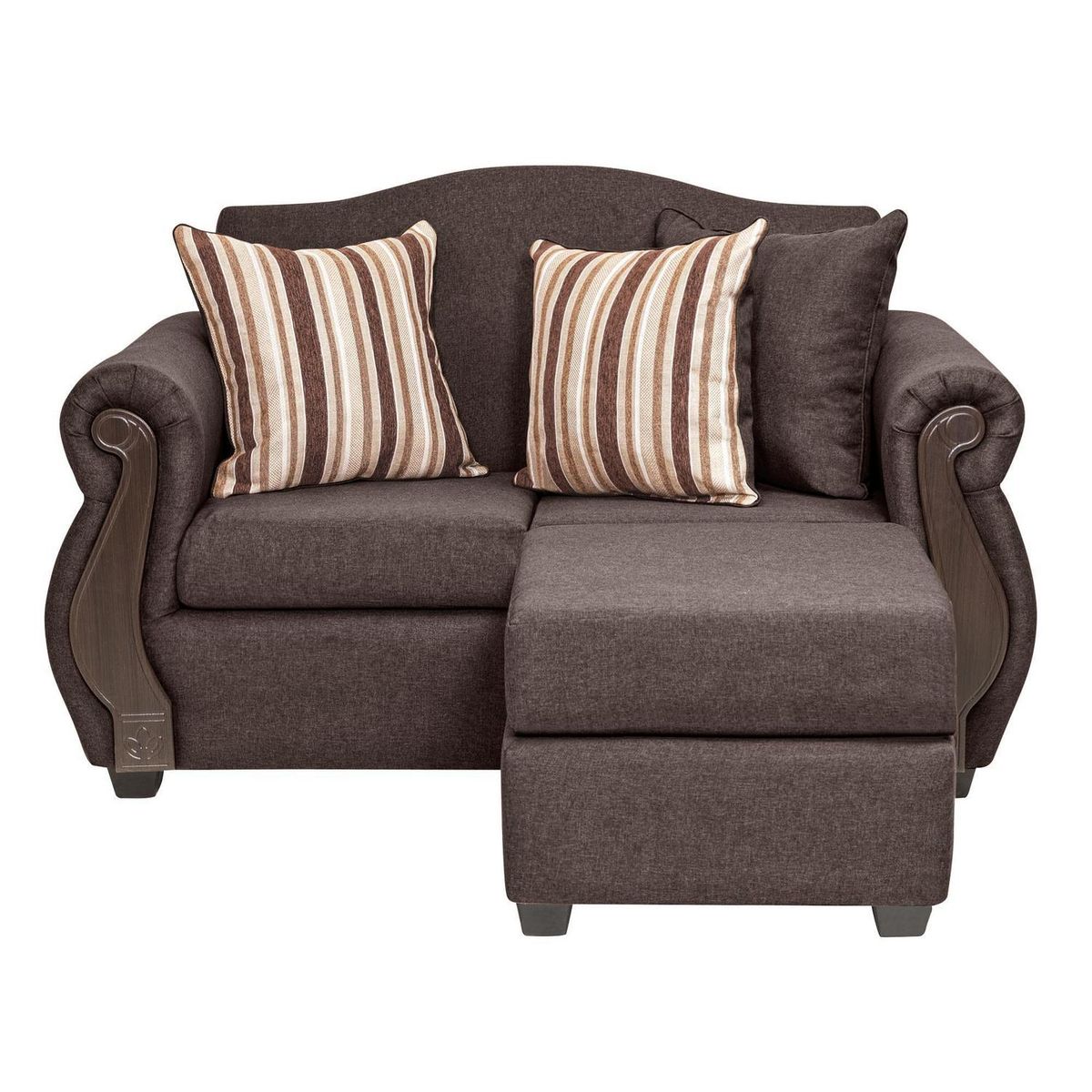 INTERMUEBLES - Sofá Modular 3 cuerpos New Bugambilia 150x93x83 cm Chocolate