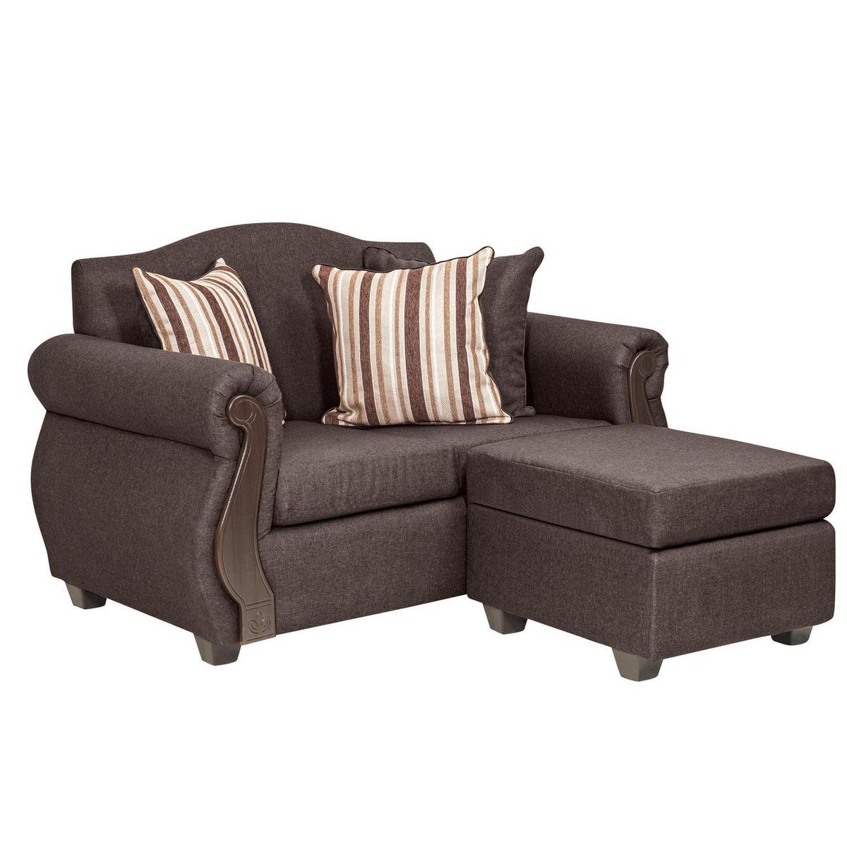 INTERMUEBLES - Sofá Modular 3 cuerpos New Bugambilia 150x93x83 cm Chocolate