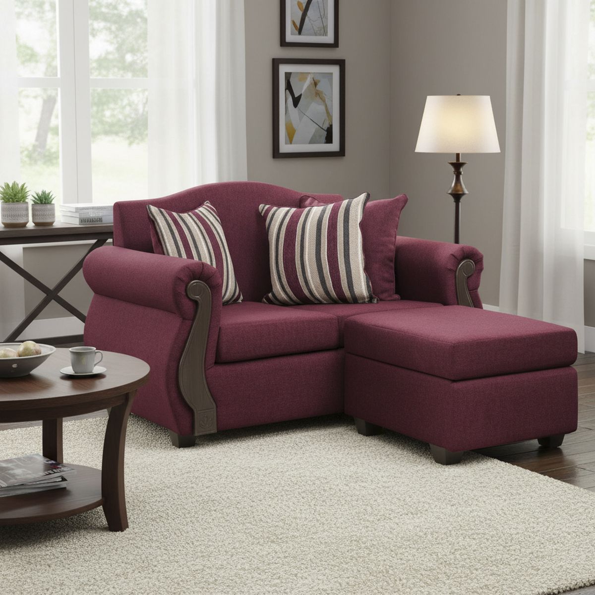 INTERMUEBLES - Sofá Modular 3 cuerpos New Bugambilia 150x93x83 cm Rojo