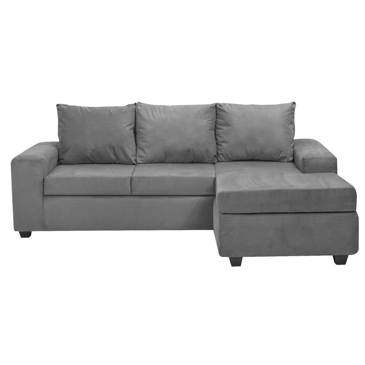 INTERMUEBLES - Sofá Modular 4 cuerpos Kahlo 225x86x80 cm Gris