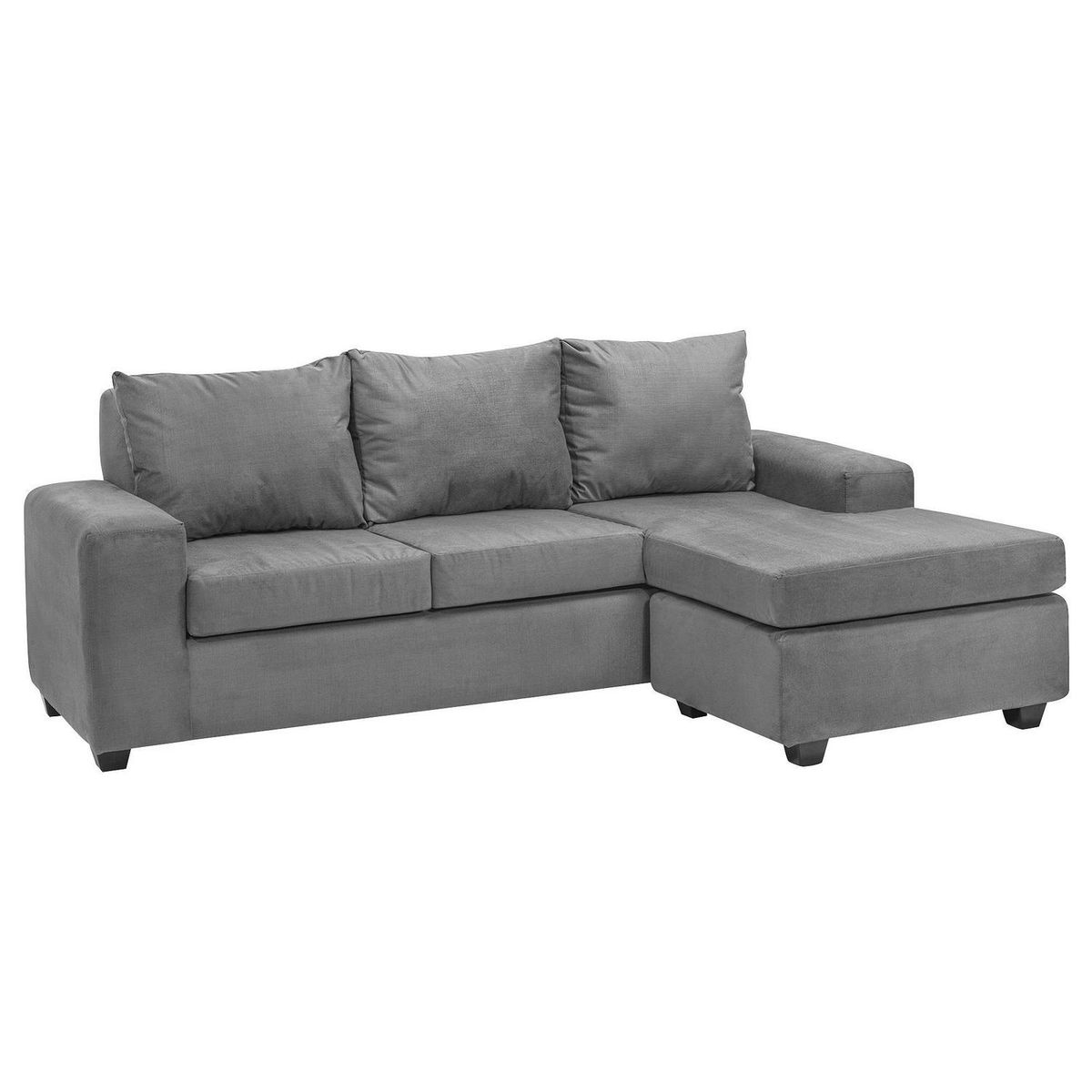 INTERMUEBLES - Sofá Modular 4 cuerpos Kahlo 225x86x80 cm Gris