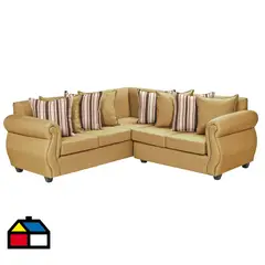INTERMUEBLES - Sofá Seccional 5 cuerpos Violeta 216x86x81 cm Oro