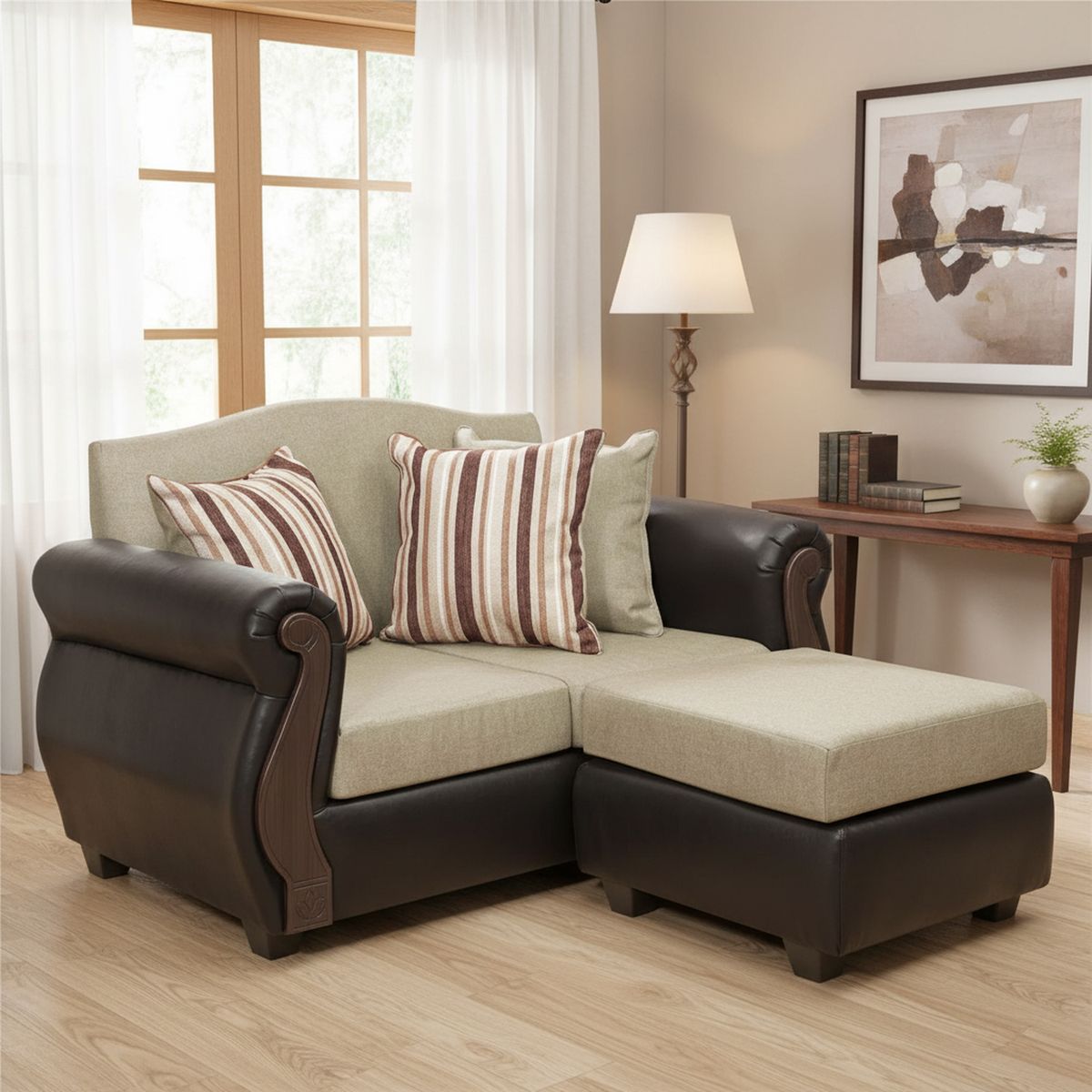 INTERMUEBLES - Sofá Modular 3 cuerpos New Bugambilia 150x93x83 cm Beige