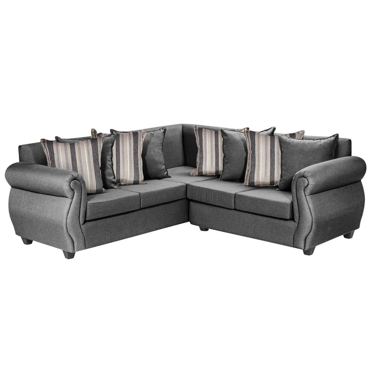 INTERMUEBLES - Sofá Seccional 5 cuerpos Violeta 216x86x81 cm Gris