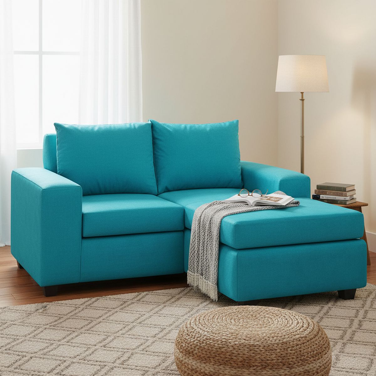 INTERMUEBLES - Sofá Modular 3 cuerpos Kahlo 167x86x80 cm Azul