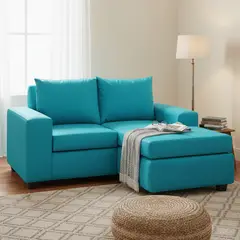 INTERMUEBLES - Sofá Modular 3 cuerpos Kahlo 167x86x80 cm Azul