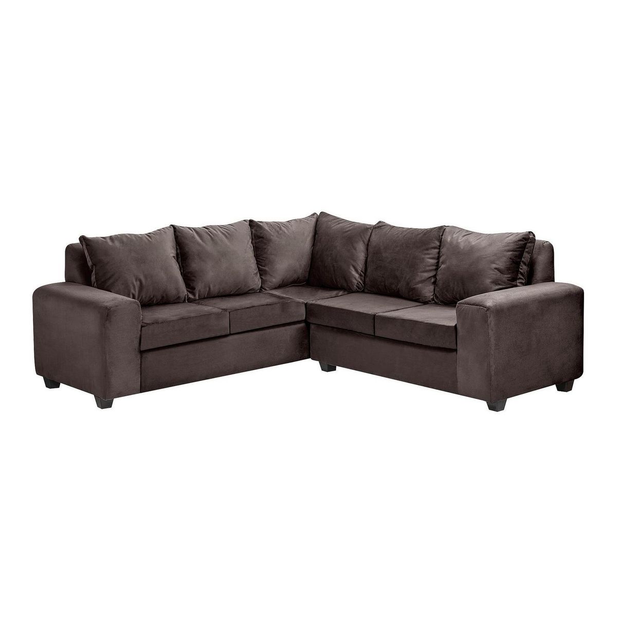 INTERMUEBLES - Sofá Seccional 5 cuerpos Kahlo 220x84x80 cm Chocolate